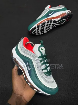 Nike Air Max 97 Sneakers in the "Miami Hurricanes" Colorway.