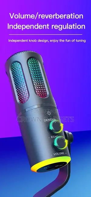 Usb Desktop Gaming Mic RGB Light Denoise for Pc Ps5