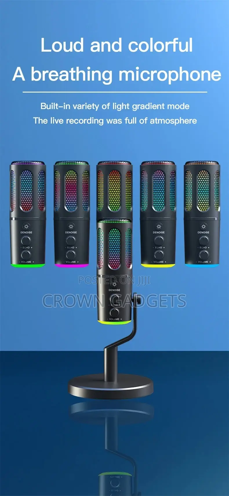Usb RGB Microphone Condenser for Streaming Recording