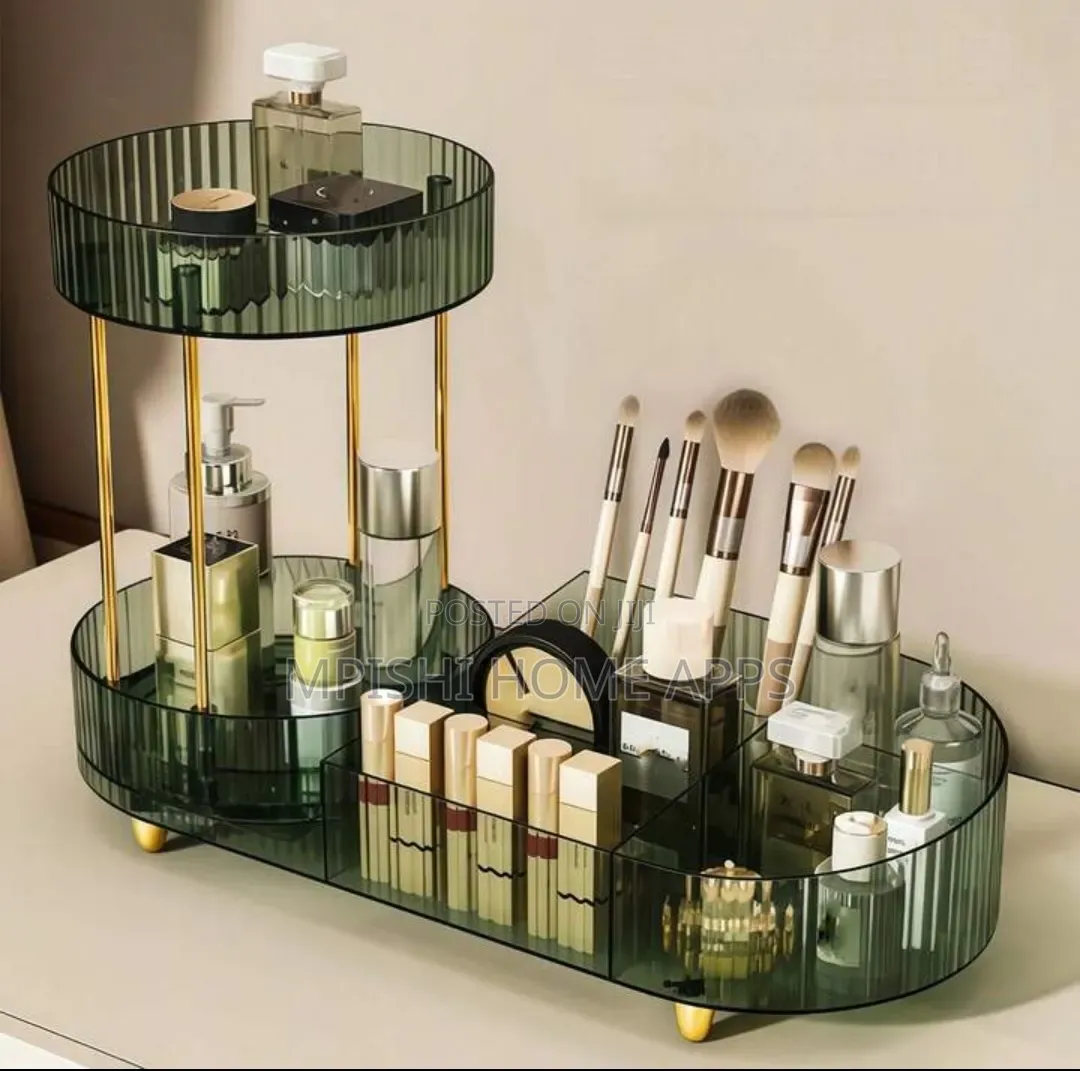 360° Rotating 2-in-1 Makeup Organizer
