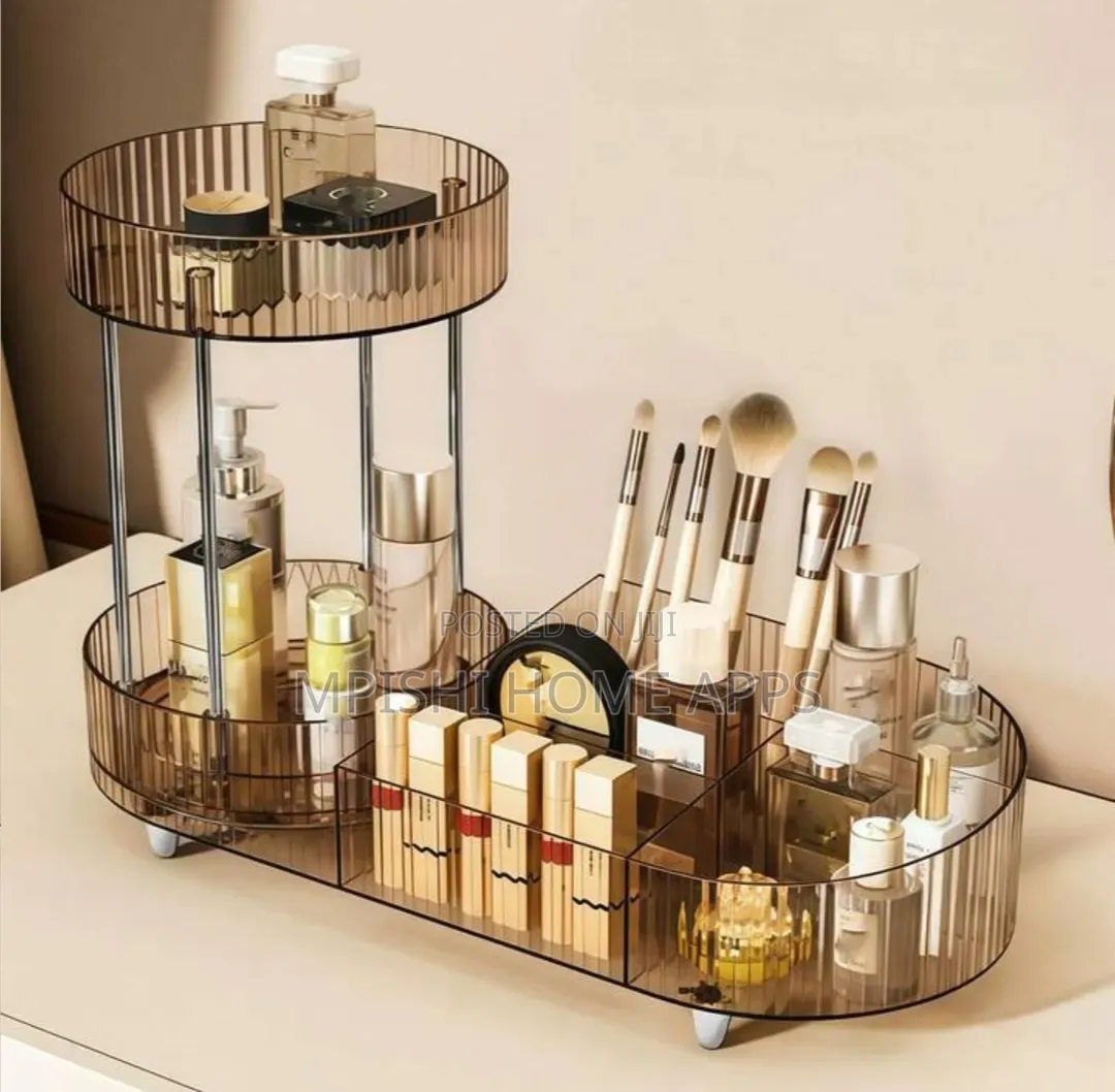 360° Rotating 2-in-1 Makeup Organizer