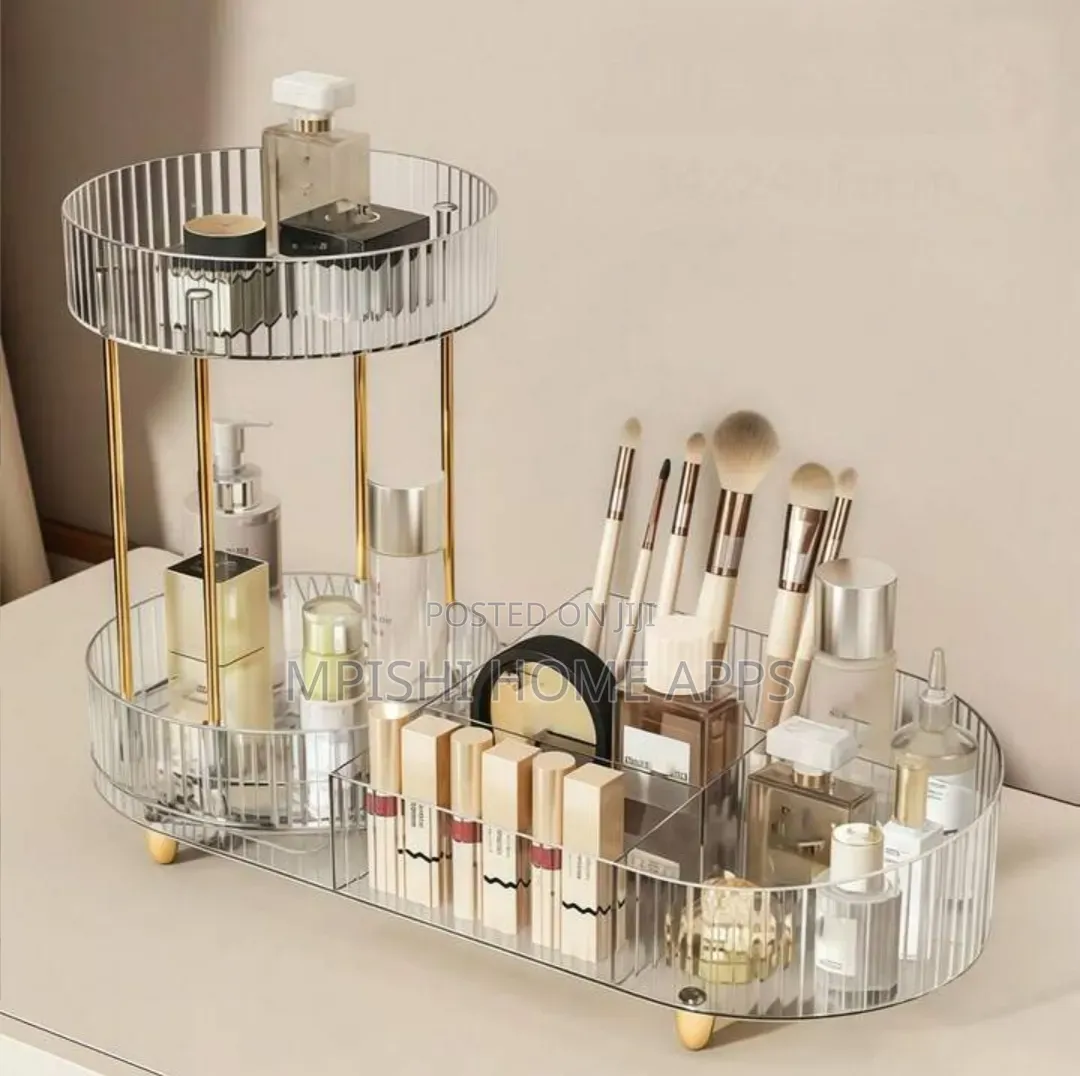 360° Rotating 2-in-1 Makeup Organizer