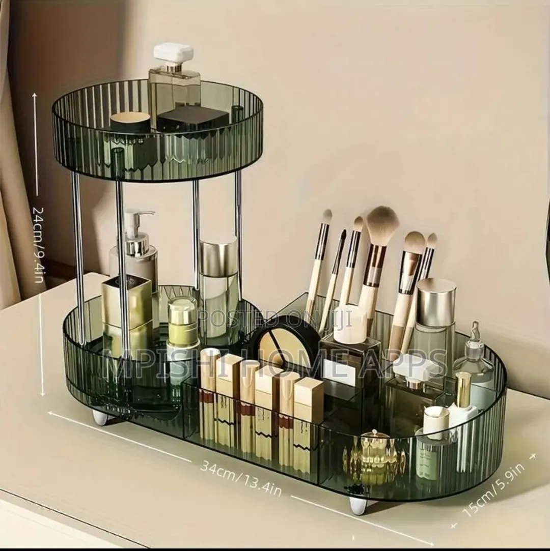 360° Rotating 2-in-1 Makeup Organizer