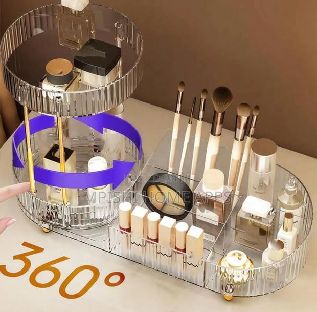 360° Rotating 2-in-1 Makeup Organizer - thumbnail 5