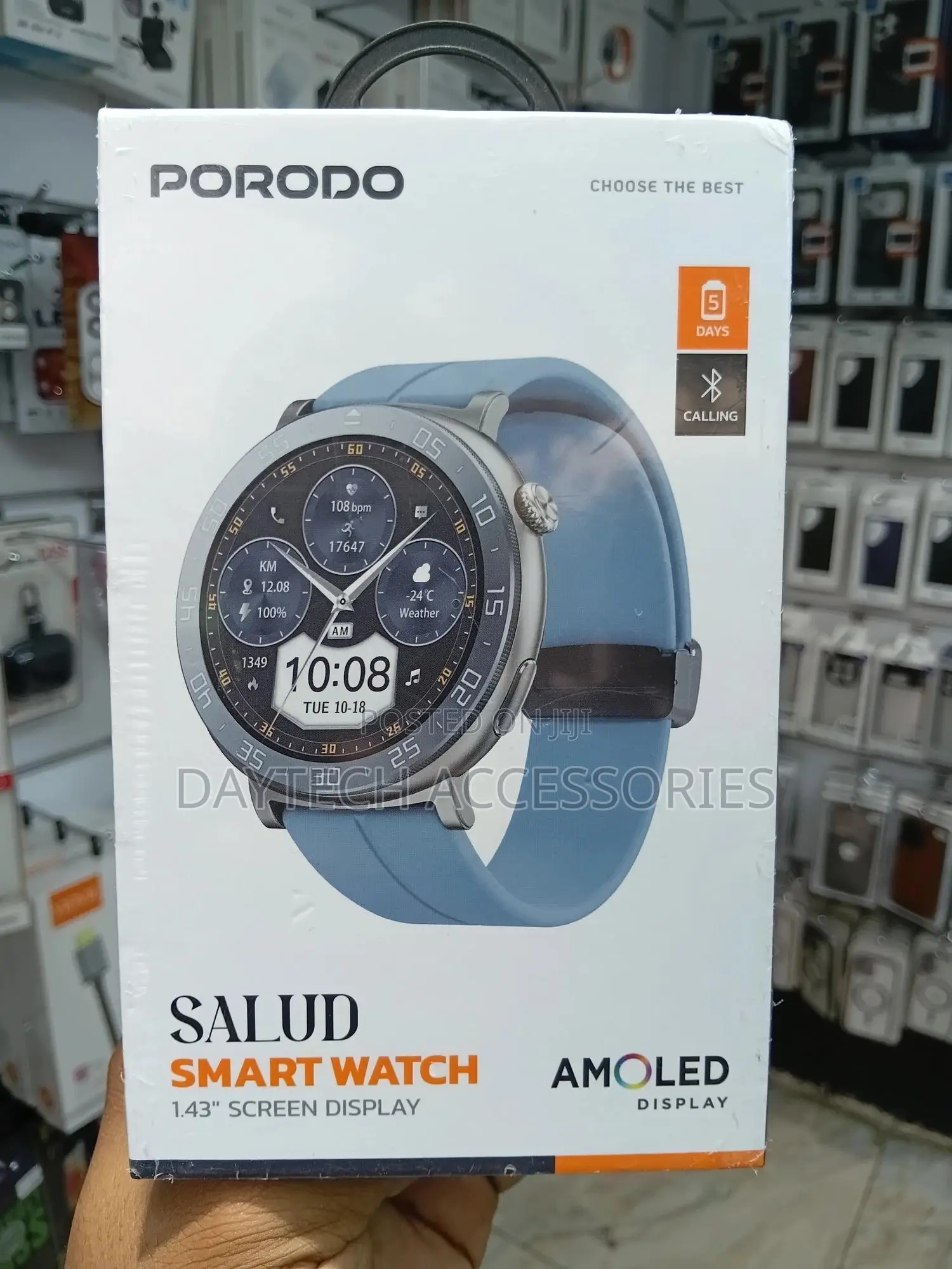 Porodo Salud Smart Watch 1.43” Screen Display