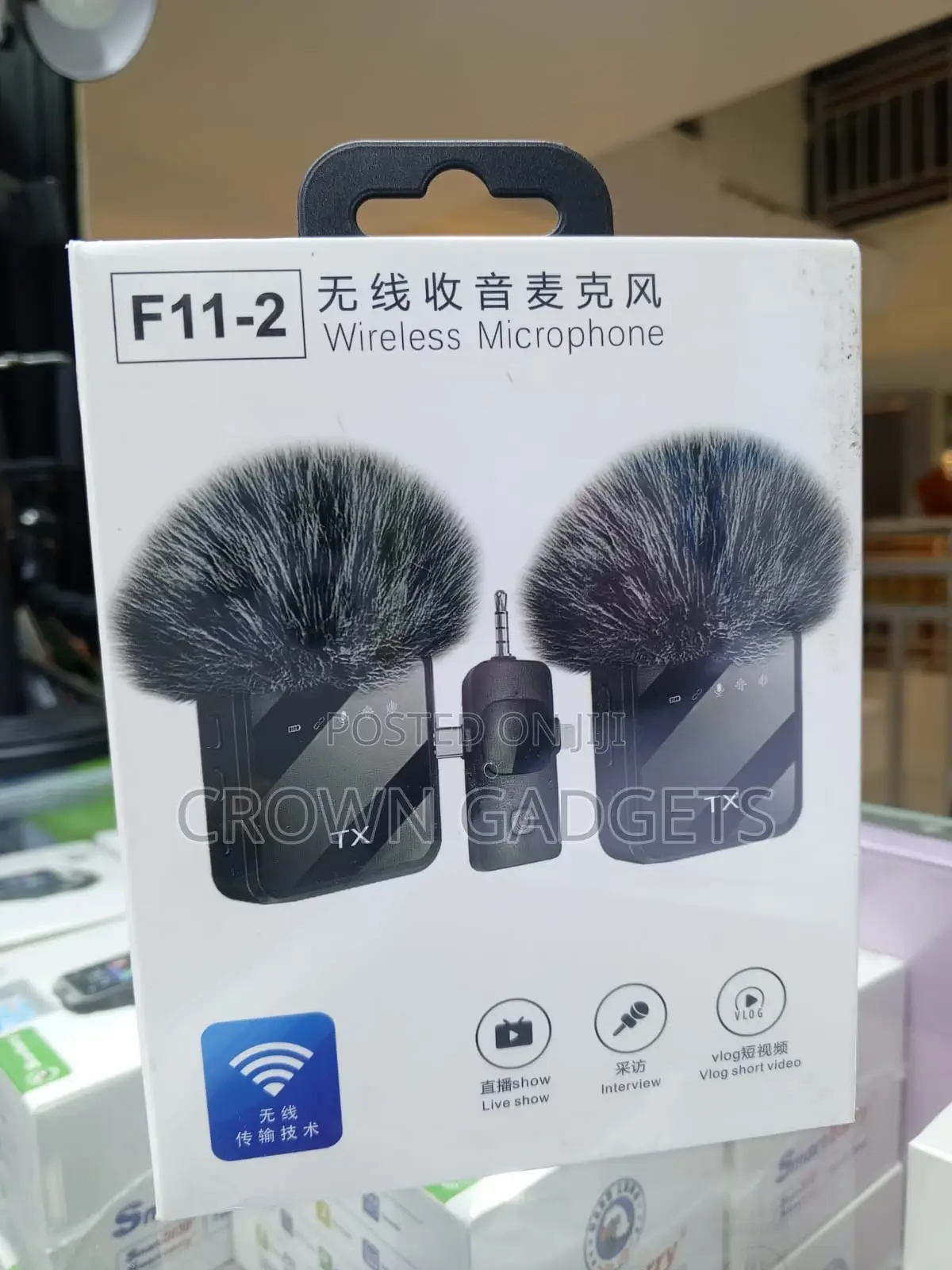 F11-2 Dual Wireless Mic 3-in-1 45m Range Vlog Interview