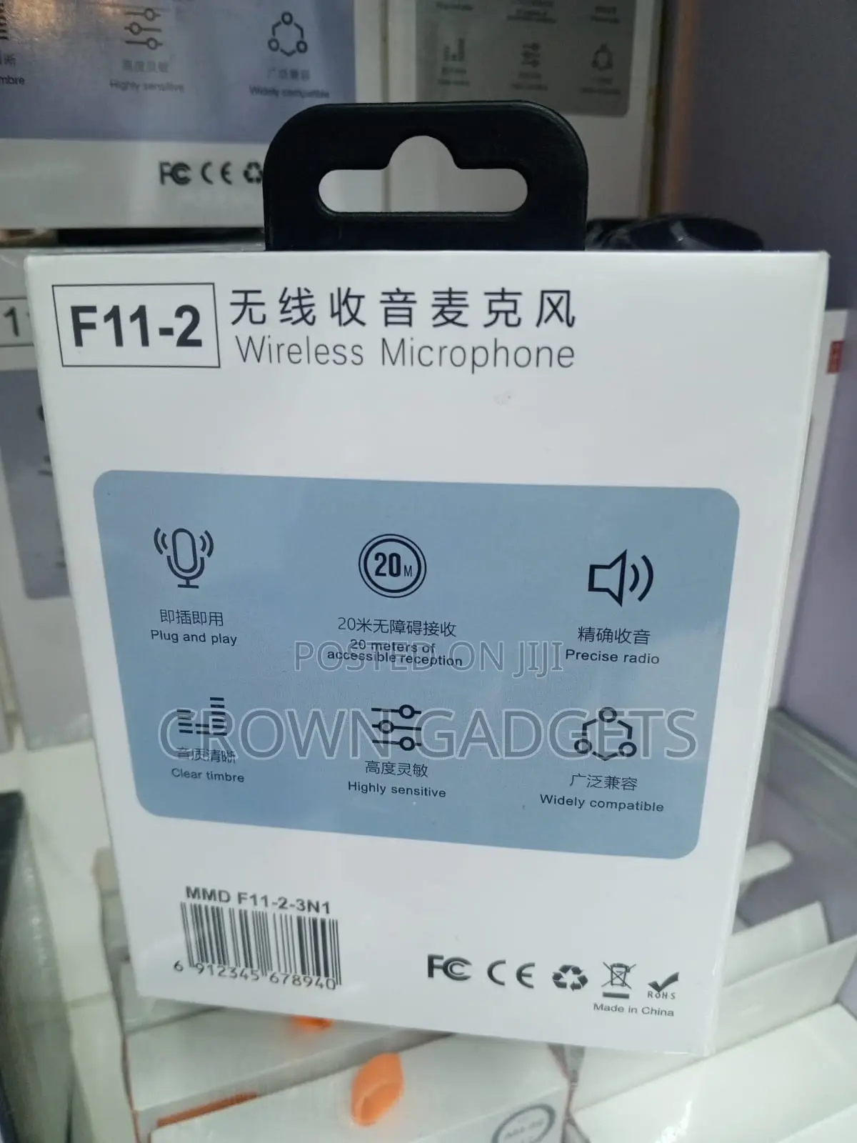 F11-2 Dual Wireless Mic 3-in-1 45m Range Vlog Interview
