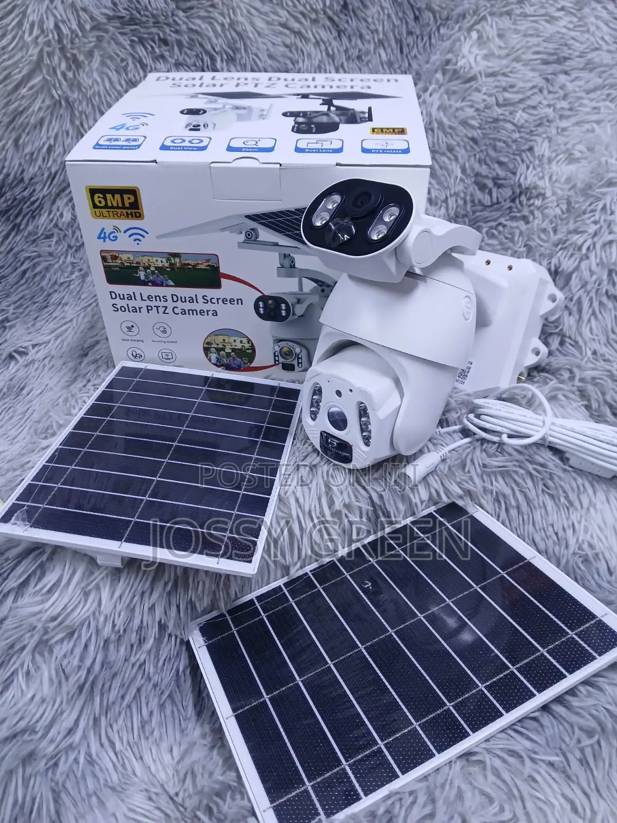 4g 6mp Ubox Dual Lens Dual Screensolar Outdoo PTZ With Motion Detector