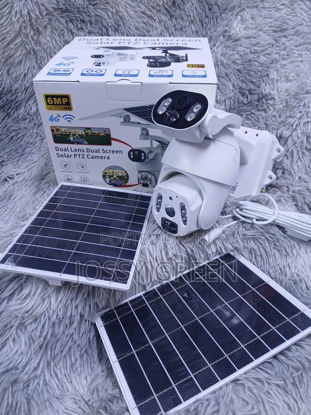 4g 6mp Ubox Dual Lens Dual Screensolar Outdoo PTZ With Motion Detector