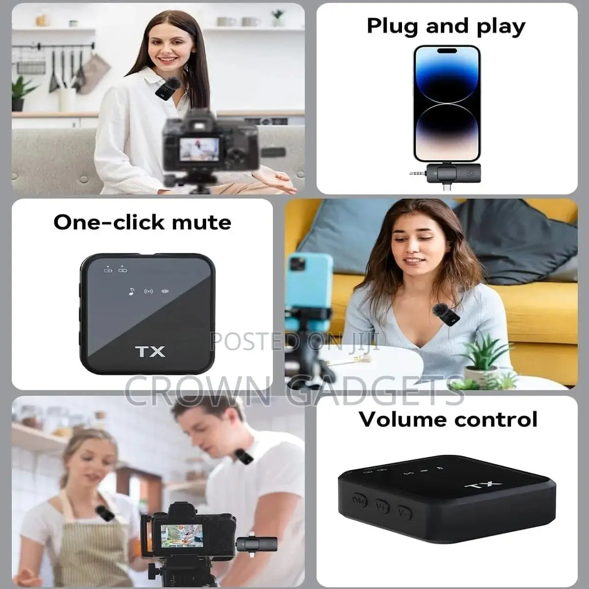 F11-2 Dual Mic iPhone Android Camera 3-in-1 Receiver