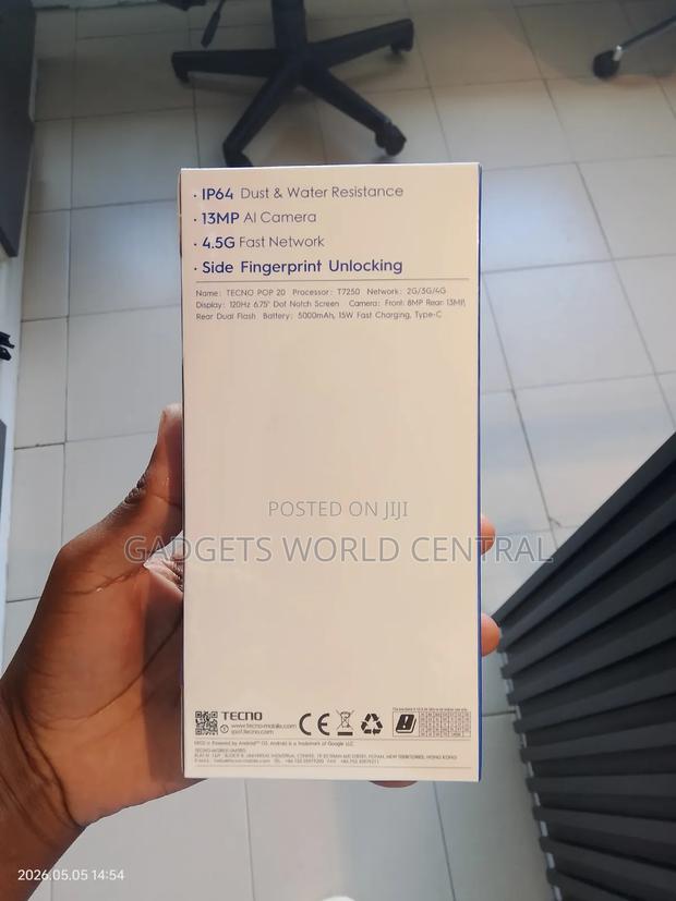 New Tecno Pop 20 64 GB Black - thumbnail 2