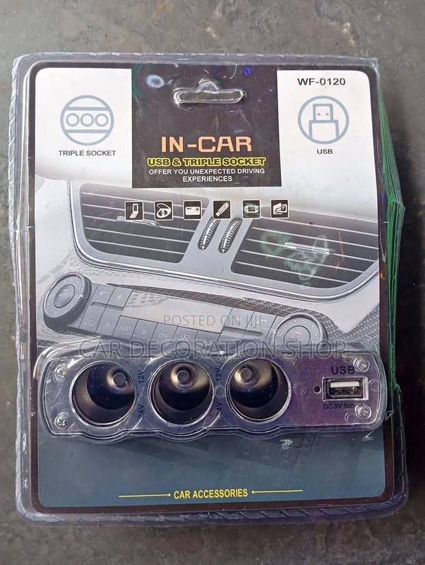 12-24vusb Tripple Socket Splitter Cigarette Adapter - main view