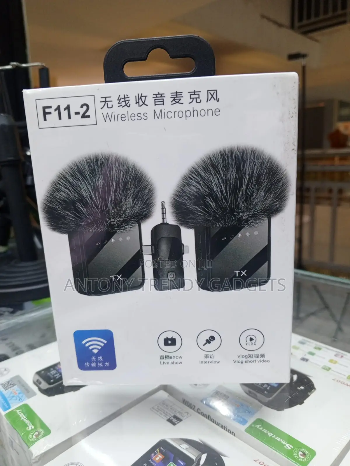 F11-2 Dual Wireless Mic 3-in-1 Receiver 45m Vlog Kit