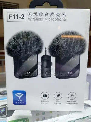 F11-2 Lavalier Mic Set With Windshield iPhone Android Cam