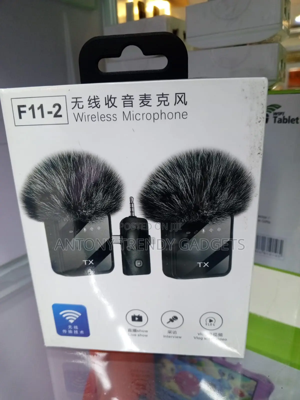 F11-2 Dual Wireless Microphone 10h Battery Interview Mic