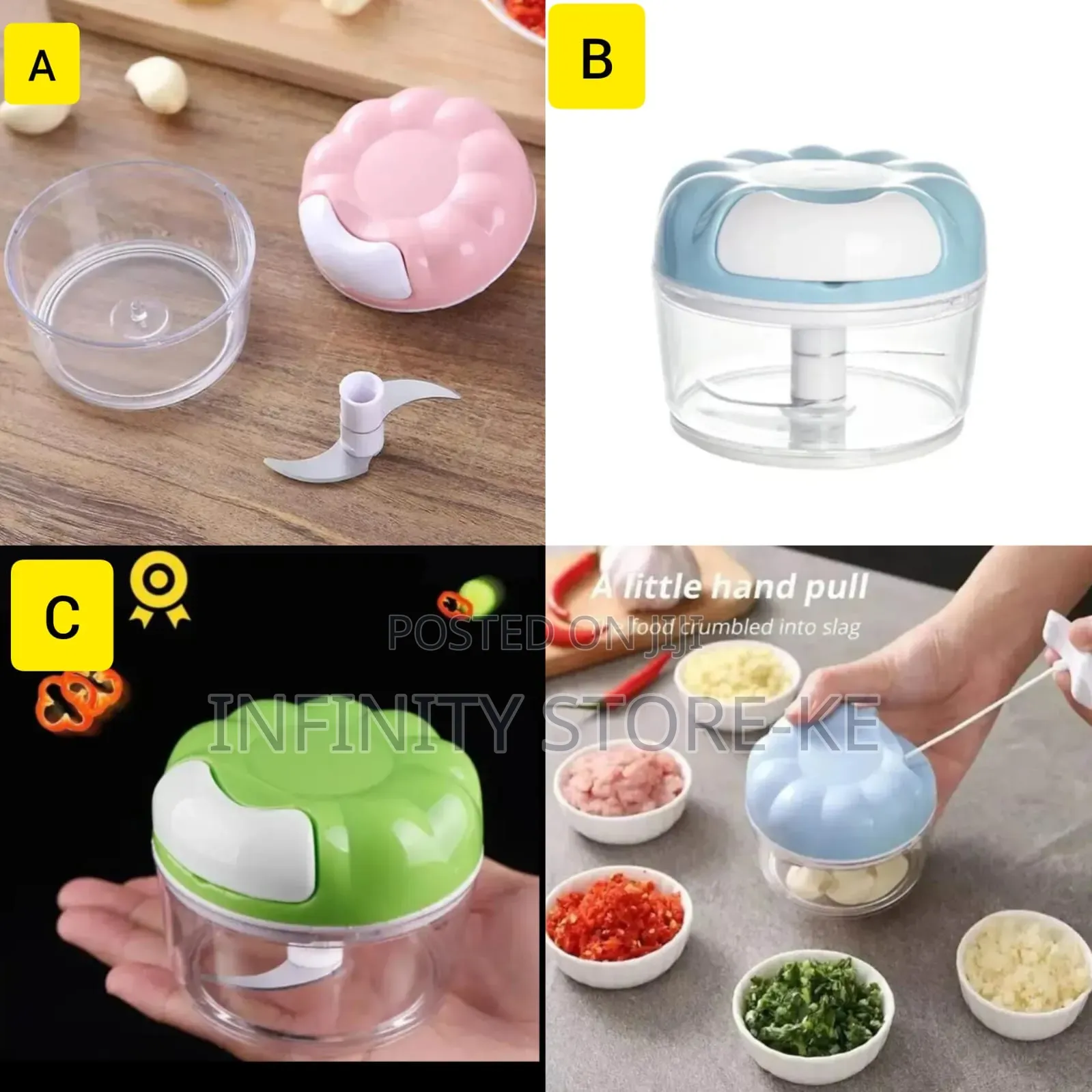 Multifunctional Garlic Pull Grinder/Chopper