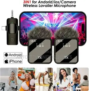 F11-2 Clip on Wireless Mic Dual Transmitter 3-in-1