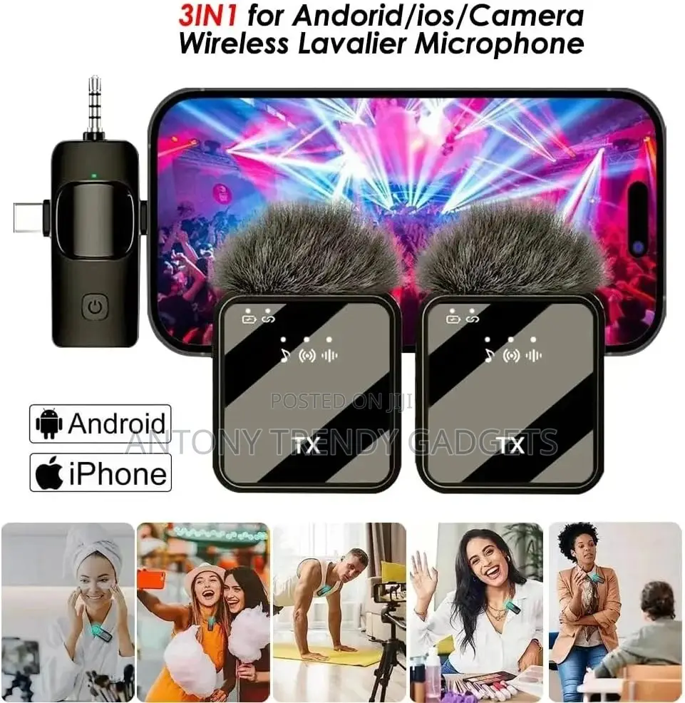 F11-2 Clip on Wireless Mic Dual Transmitter 3-in-1