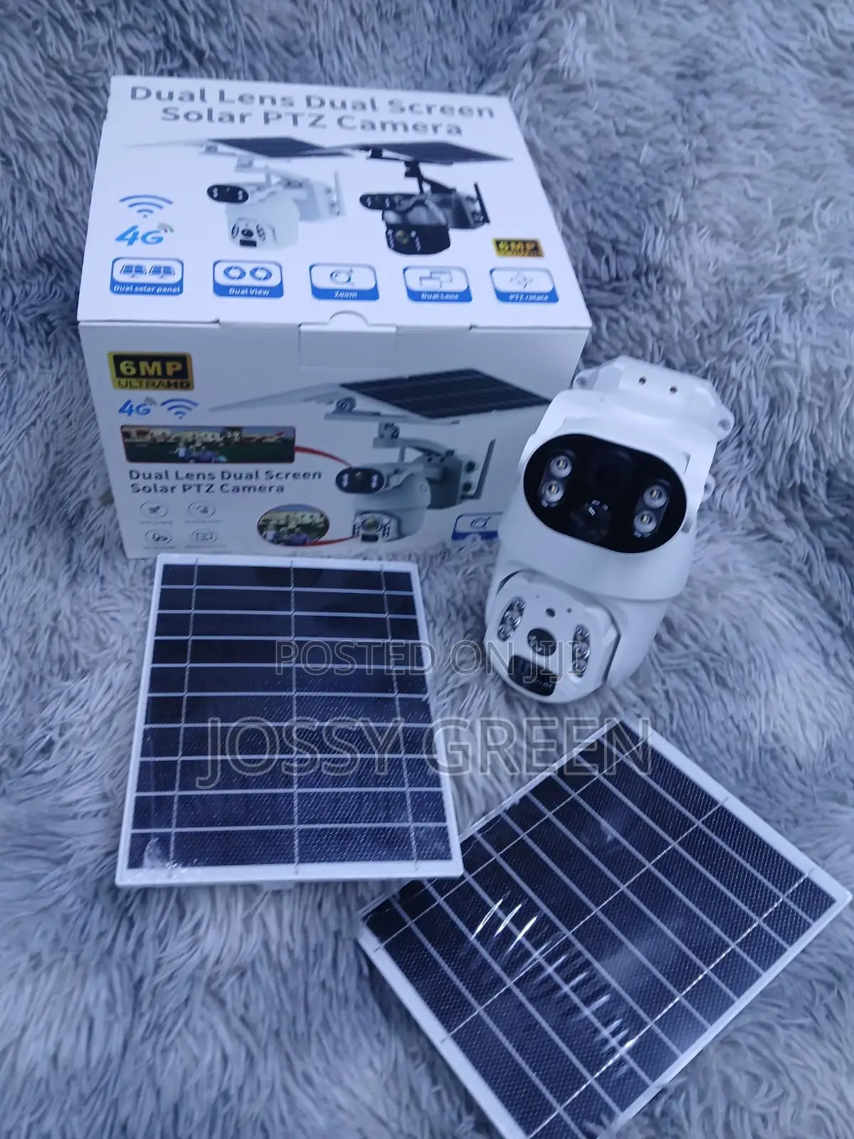 6mp Dual Lens Dual Solar Outdoor 4g Simcard Ubox Weather Proof CCTV