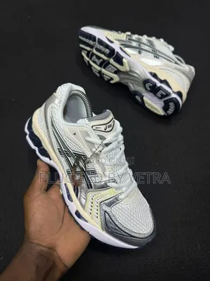 Asics Gel Kayano in "Grey/Black/Green and a Touch of Red Colourway"
