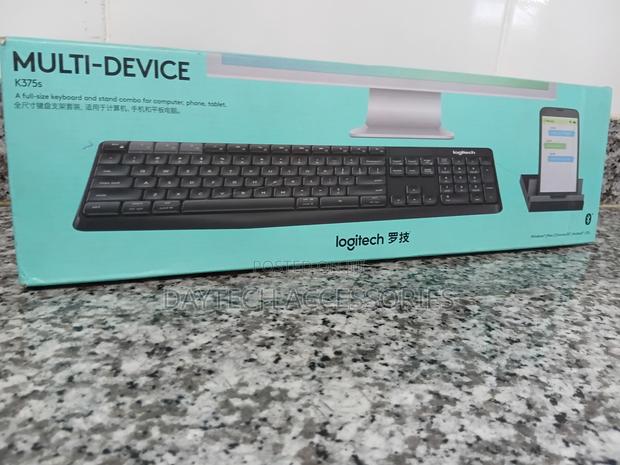 Logitech Wireless Multi-Device Keyboard With Phone Stand - K375s - thumbnail 2