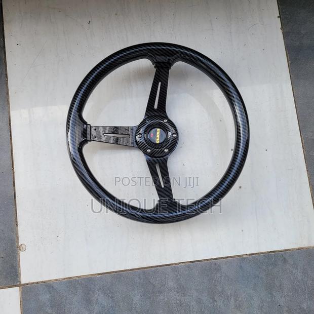 Universal Momo Carbon Fiber Steering Wheel