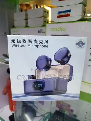 Q8 2mic Wireless Microphone Noise Cancel Led Display Case