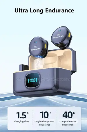 Q8 Dual Wireless Lavalier Mics System, Magnetic Clip Noise Reduction