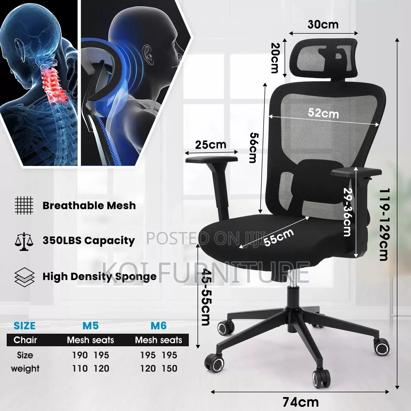 Office Chairs; Flexxking Orthopedic Office Chairs