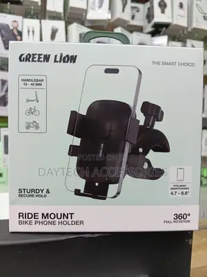 This Is a Green Lion Ride Mount Bike Phone Holder.