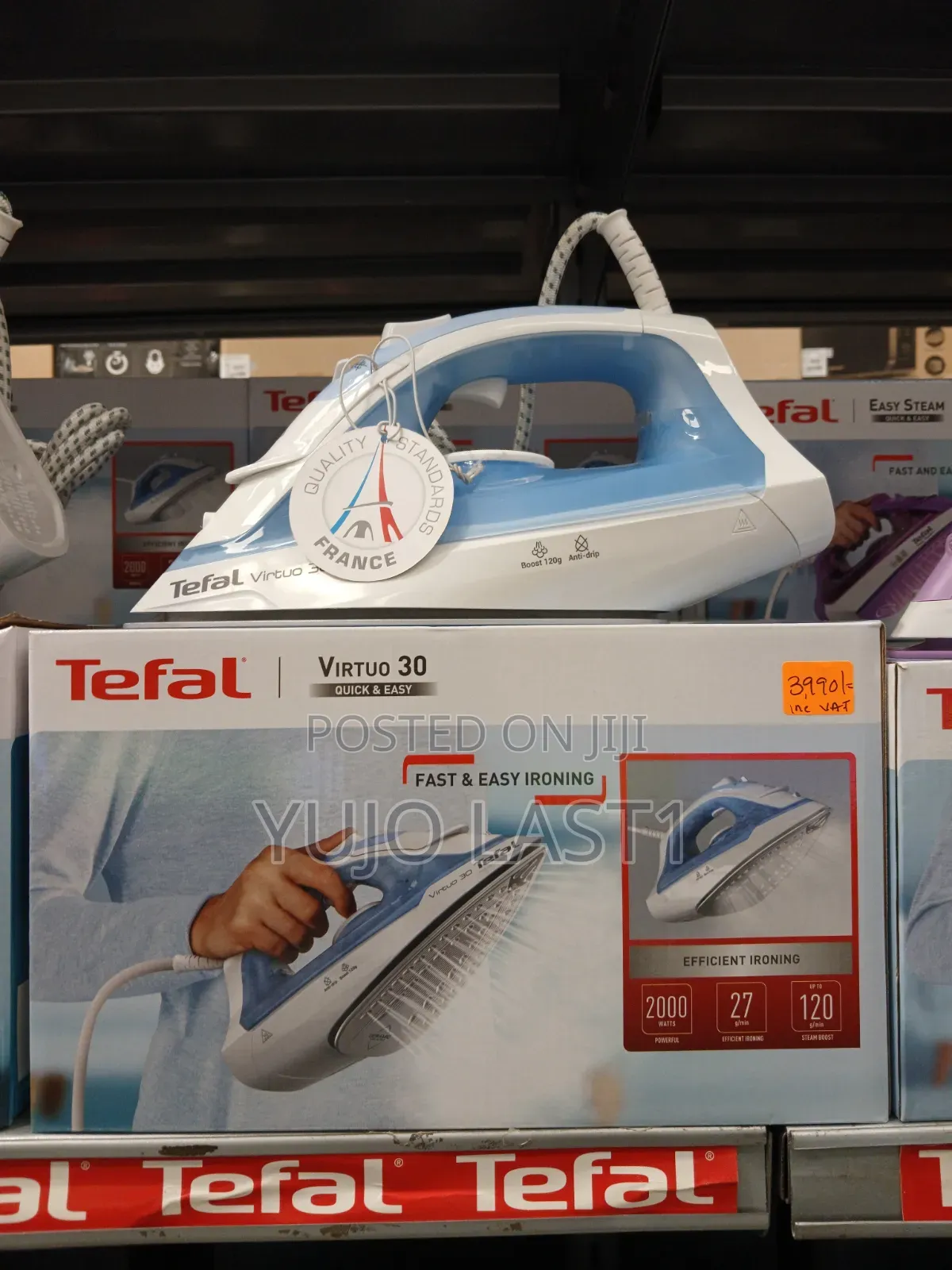 Tefal Virtuo 30, Steam Iron, 2000 W of Power, Fast and Easy Ironing