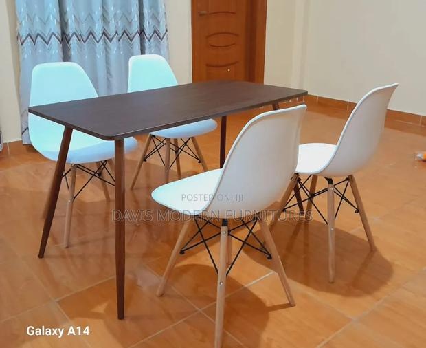 5-Piece Modern Rectangular Dinning Set - main view