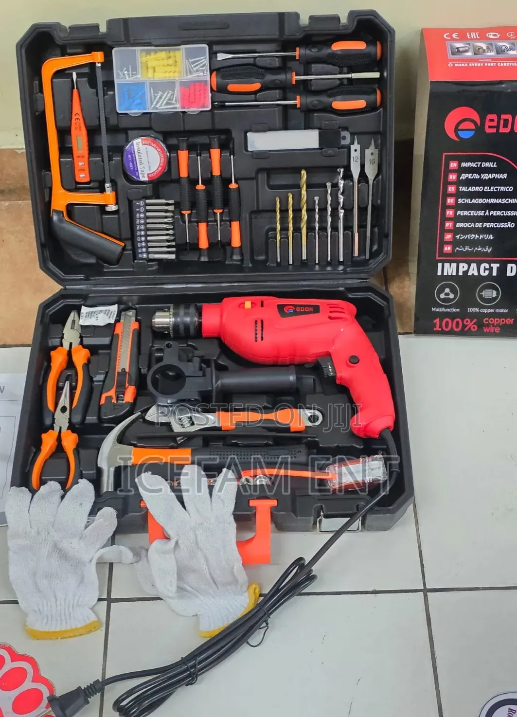 Edon Electric Drillset/1000w Drill Set With Hummer Function