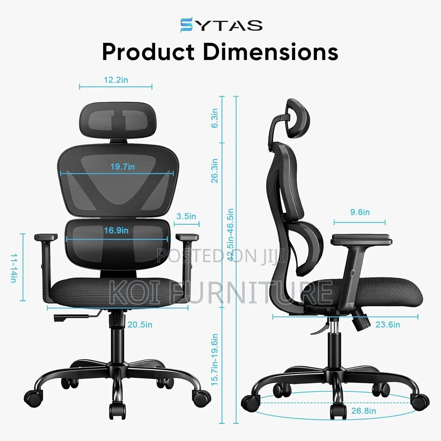 Office Chairs; Bretney Orthopedic Office Executive Chairs
