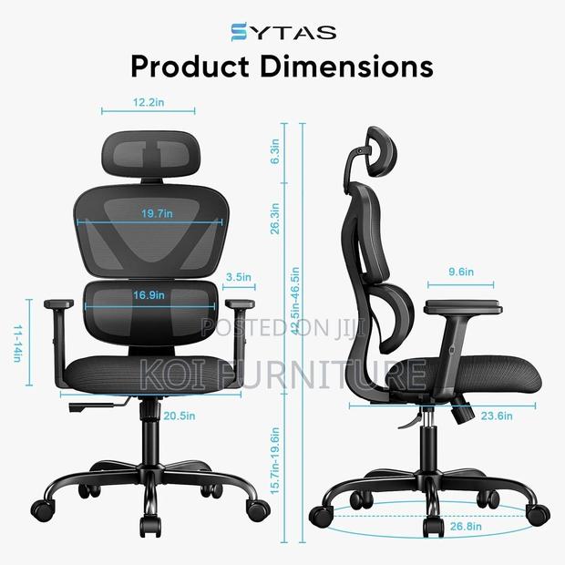 Office Chairs; Bretney Orthopedic Office Executive Chairs - thumbnail 14