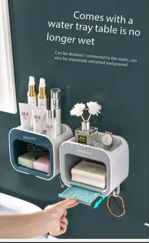*Classy Multipurpose Soap/Sponge Holder With Top Shelf and Drain Shelf