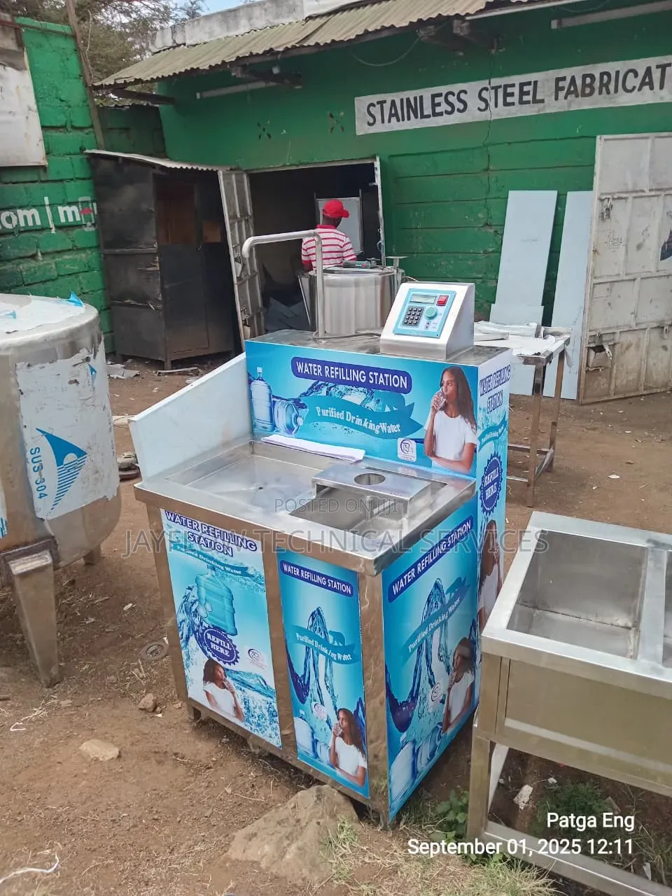 Single Tap Water Vending Machine (Plc Controlled) + Bottle Rinser