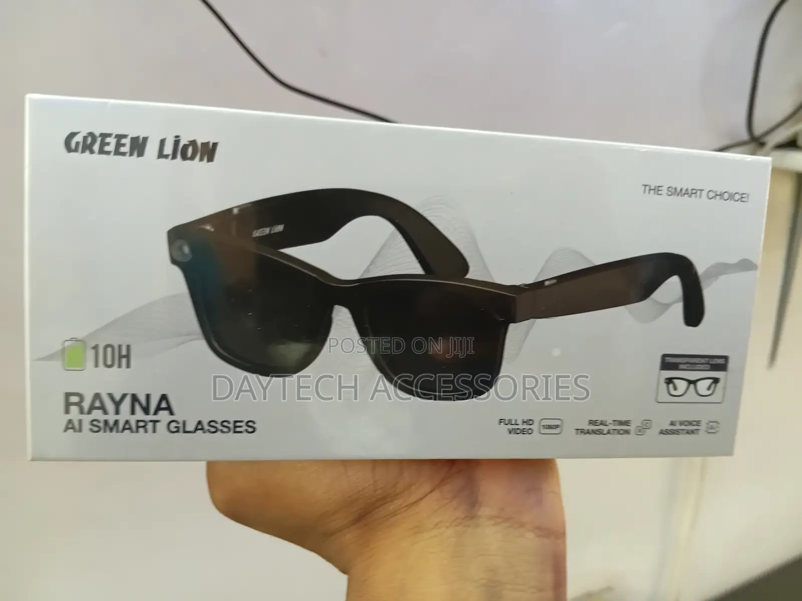 Green Lion Rayna Ai Smart Glasses - Black