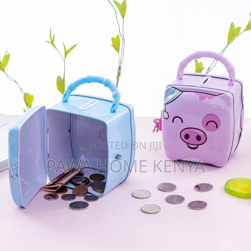 Piggy Bank With Padlock and 2 Keys