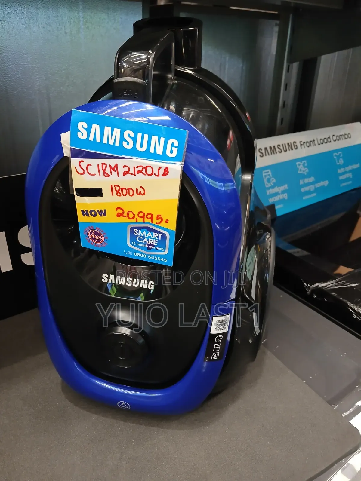 Samsung Bagless Canister Vacuum Cleaner Sc18m2120sb