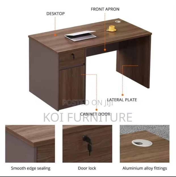 Office Desk; Md 1.4m Executive Home Office Working Write Desk - thumbnail 2