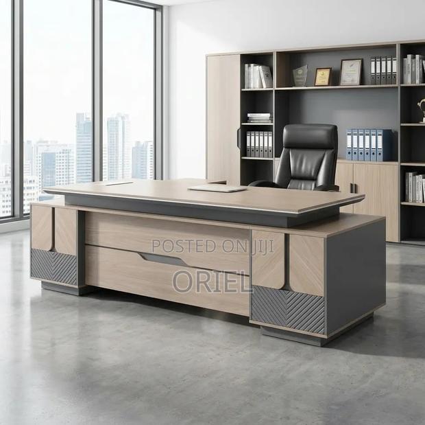 Executive Desks : 2.4m L-Shaped Executive Desk With Drawers - thumbnail 4