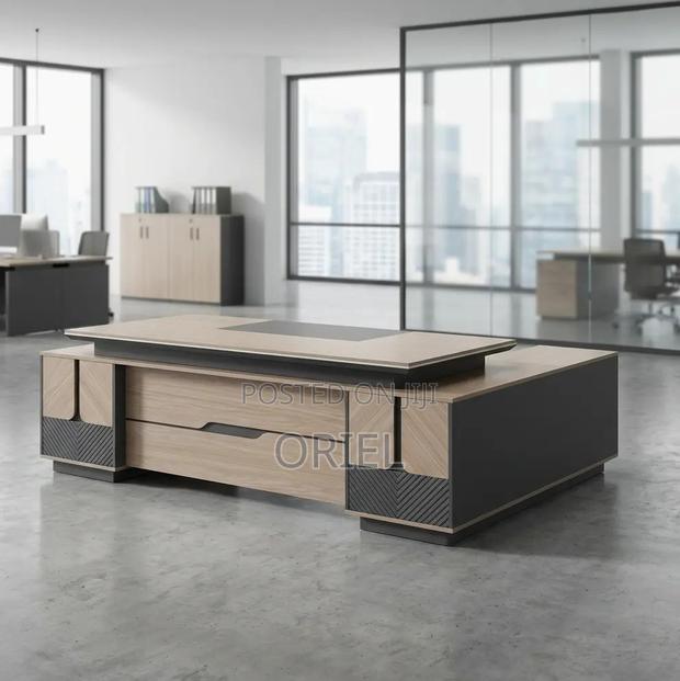 Executive Desks : 2.4m L-Shaped Executive Desk With Drawers - thumbnail 8