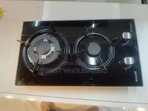 Bolesi Hob 2 Burners Inbuilt Gas Glass Tampared Hod