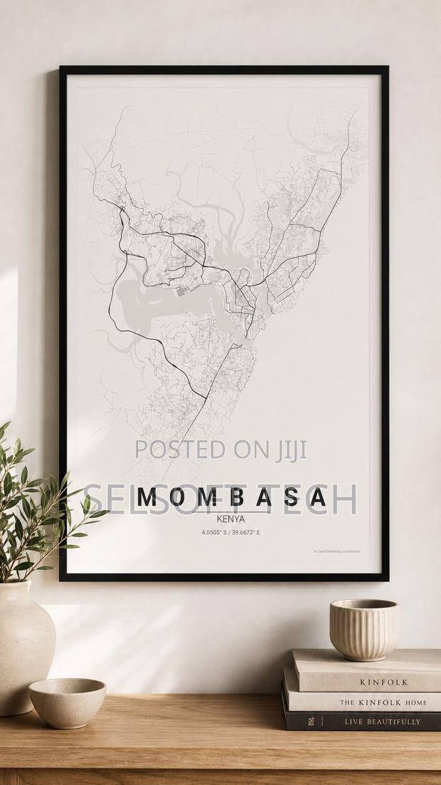 Nairobi City Map Wall Decor (A3) - thumbnail 2