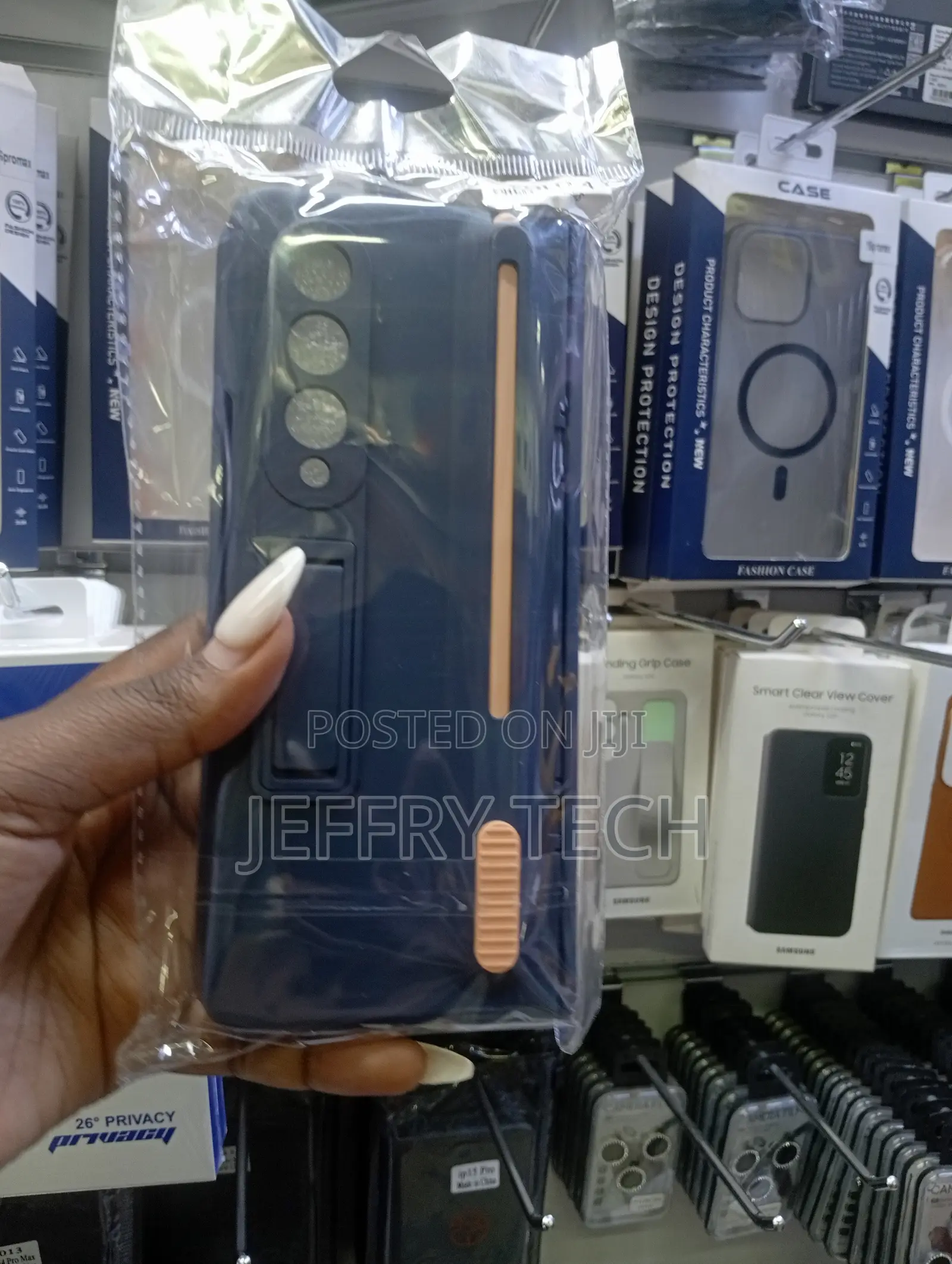 Navy Blue Protective Case Designed for the Samsung Galaxy Z Fold