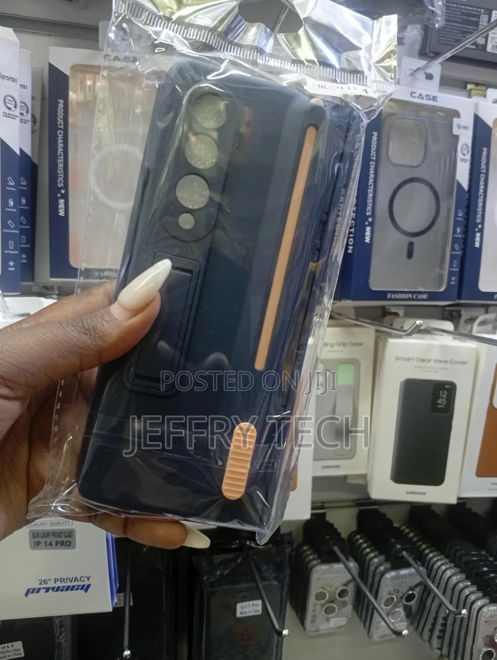 Navy Blue Protective Case Designed for the Samsung Galaxy Z Fold