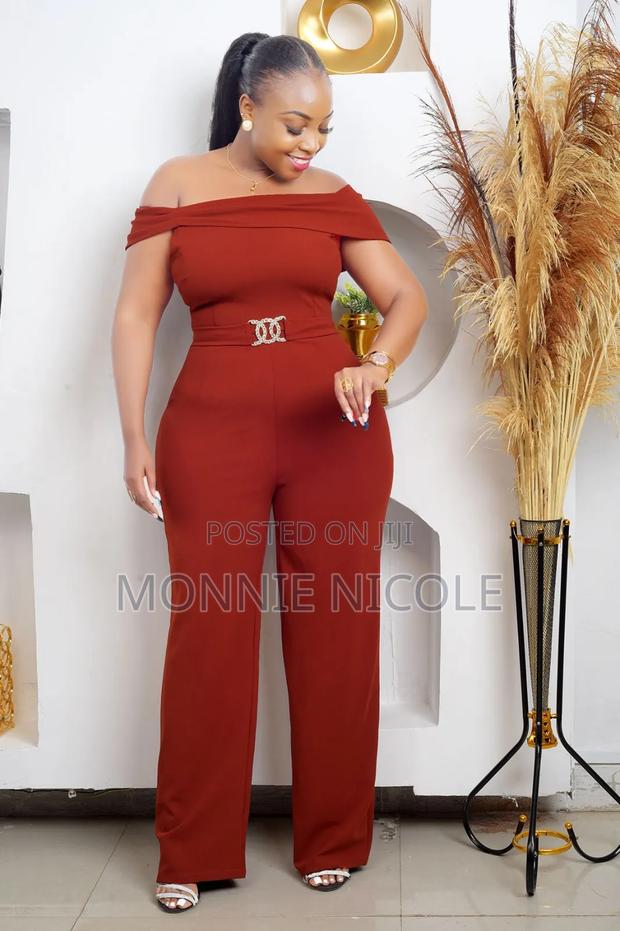 Kikuyu Brown Stylish Jumpsuit