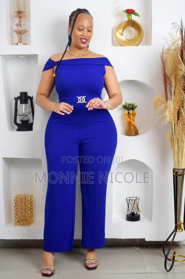 Red Unique Style Jumpsuit - thumbnail 2