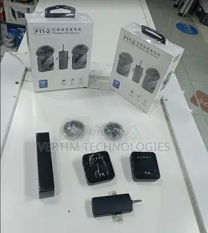 F11‐2 Dual Noise Reducing Wireless Lavalier Set for Phones Camera